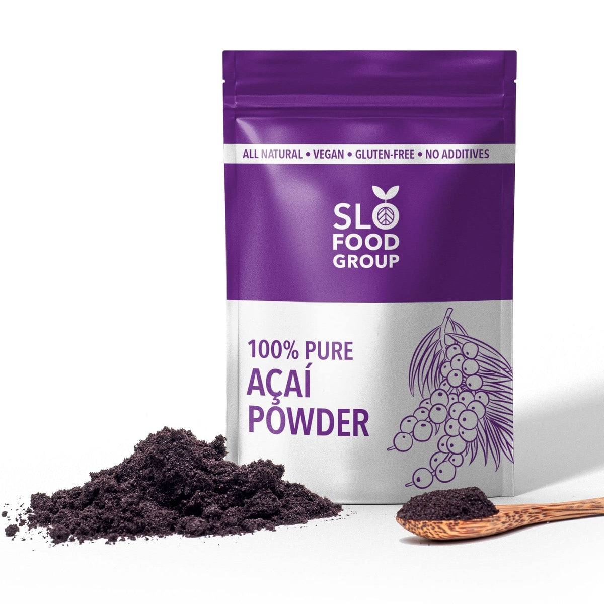 Slofoodgroup Freeze Dried Açaí Powder – Pure Brazilian Acai Powder, 1 lb