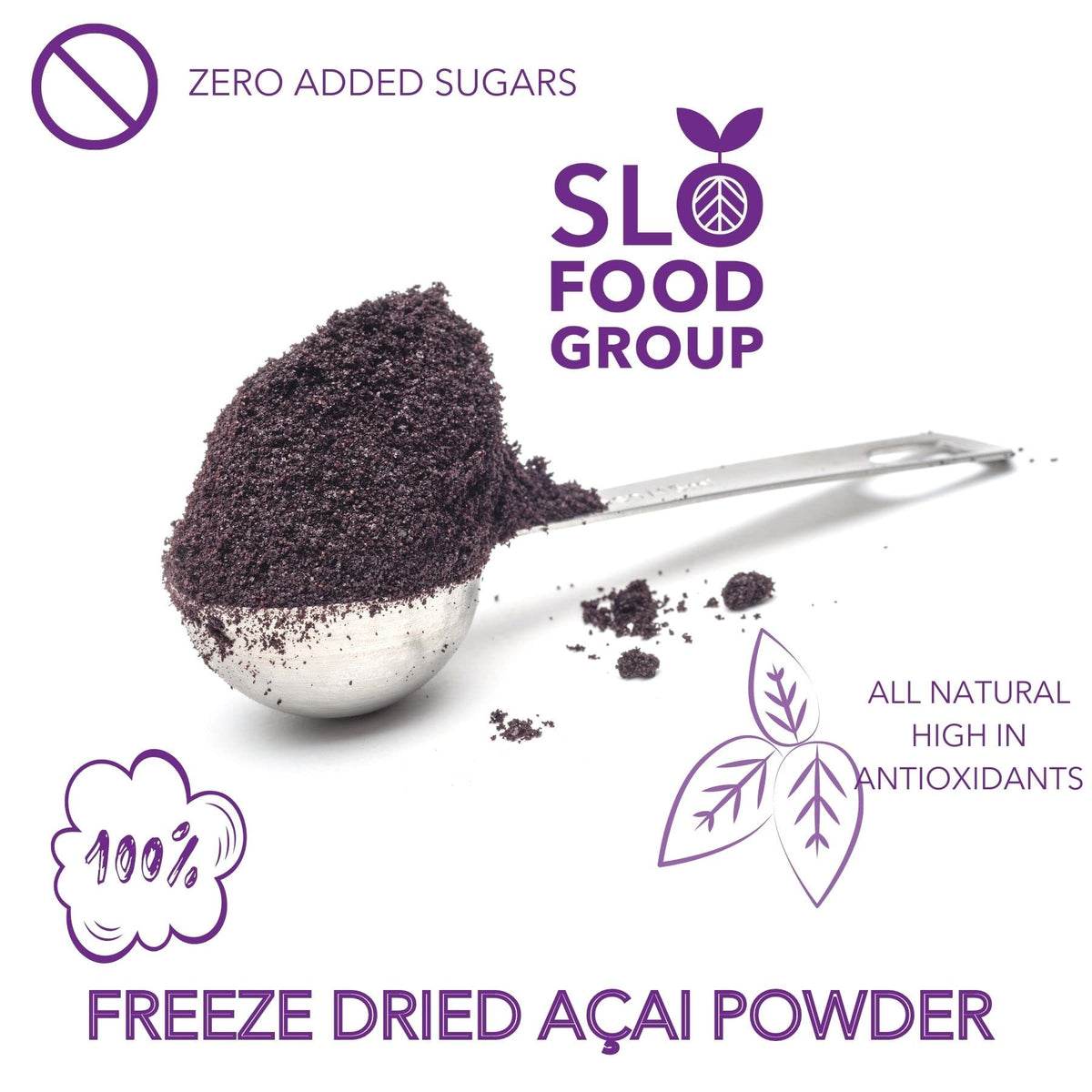 Slofoodgroup Freeze Dried Açaí Powder – Pure Brazilian Acai Powder, 1 lb