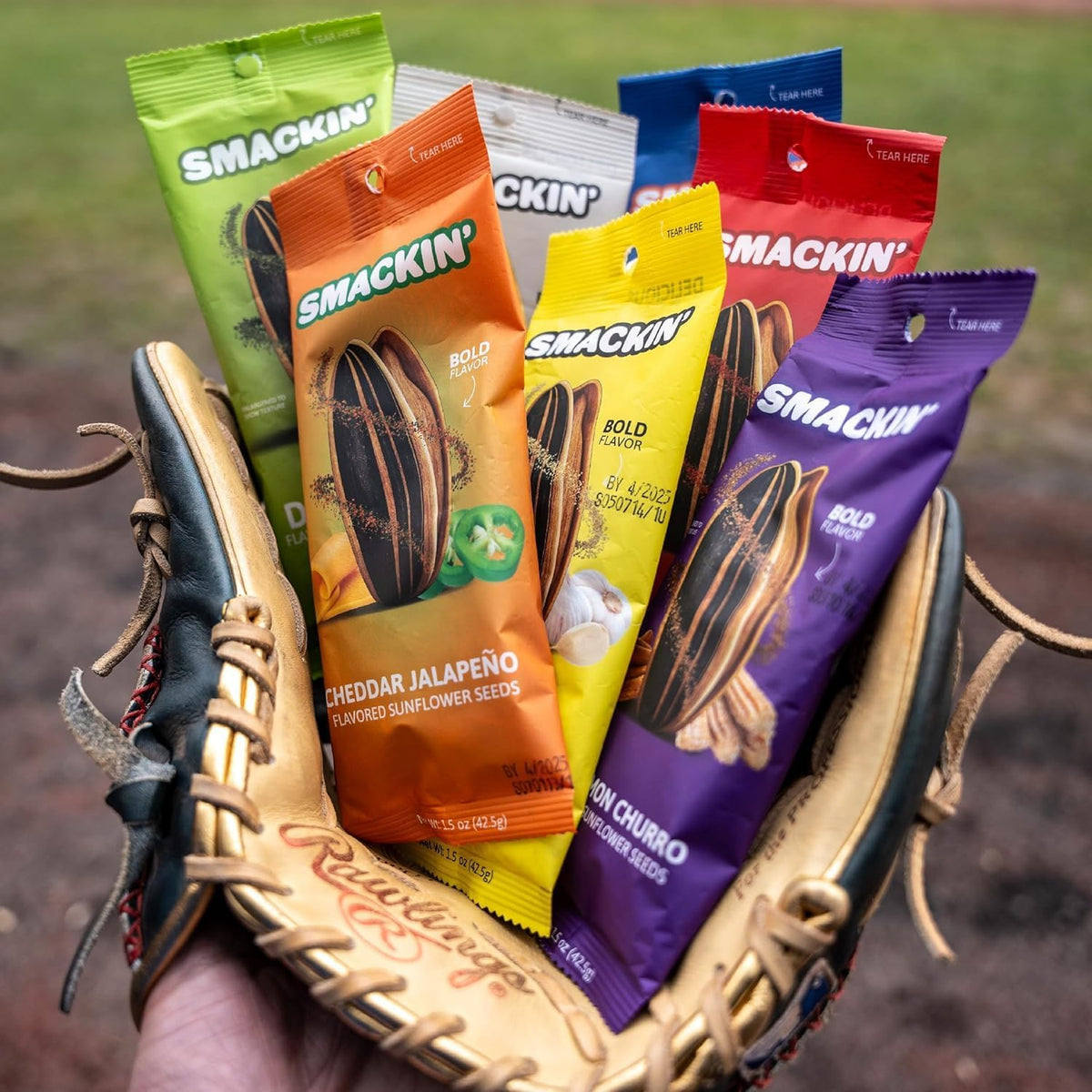 SMACKIN' Sunflower Seeds – No Salty Burn, Jumbo Roasted, 10 Flavor Variety | USA Made 1.5oz Bags
