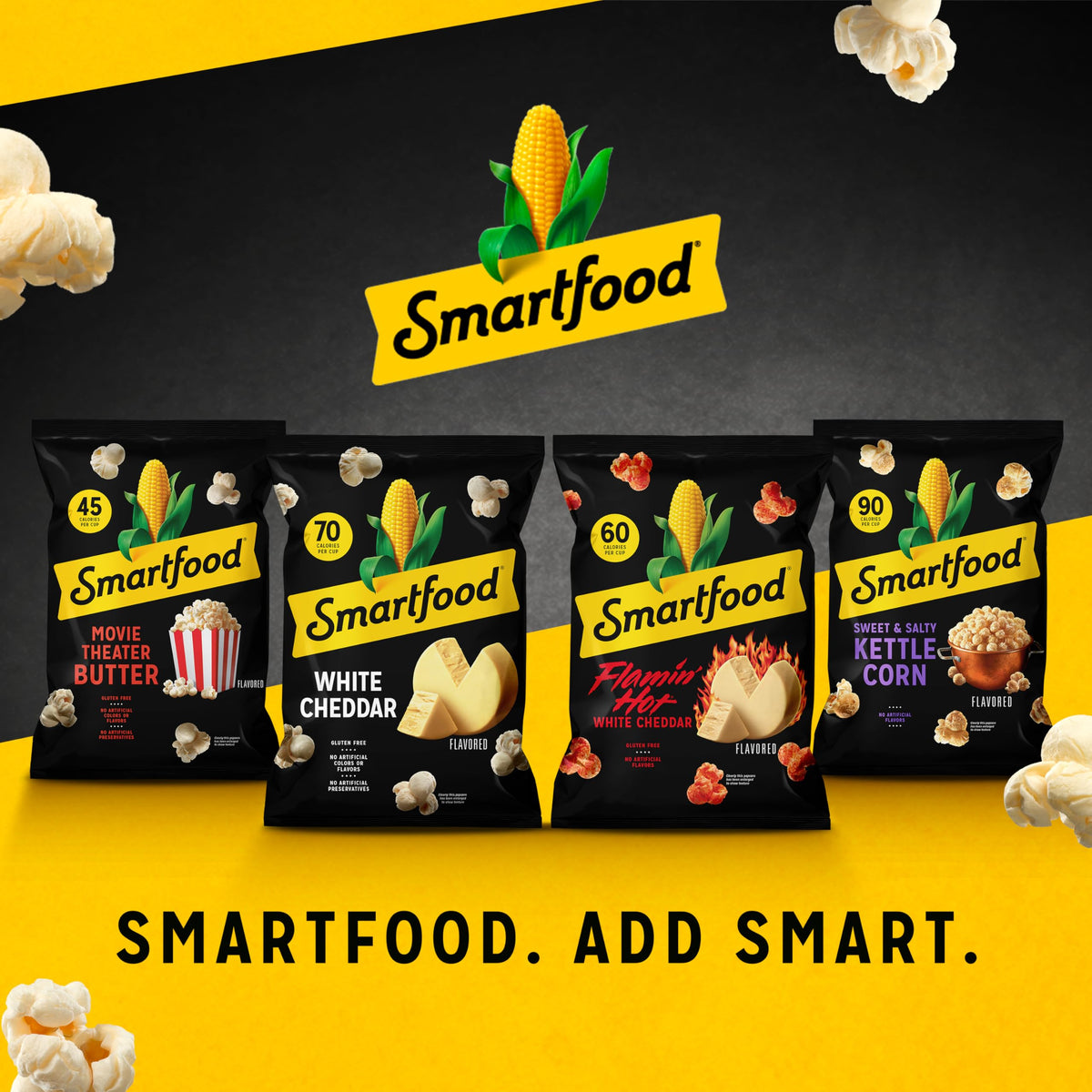 Smartfood Popcorn White Cheddar & Flamin' Hot White Cheddar Variety Pack – 40 x 0.5 oz
