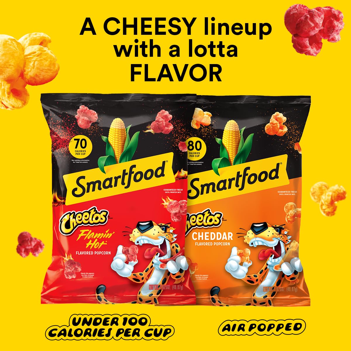 Smartfood Popcorn White Cheddar & Flamin' Hot White Cheddar Variety Pack – 40 x 0.5 oz