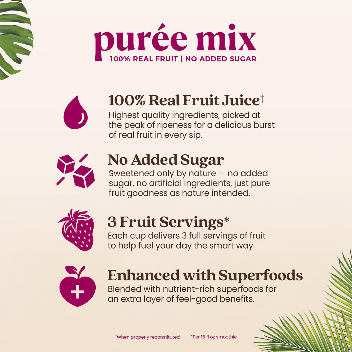 Smartfruit Harvest Greens + Detox – 100% Real Fruit Purée, 48oz