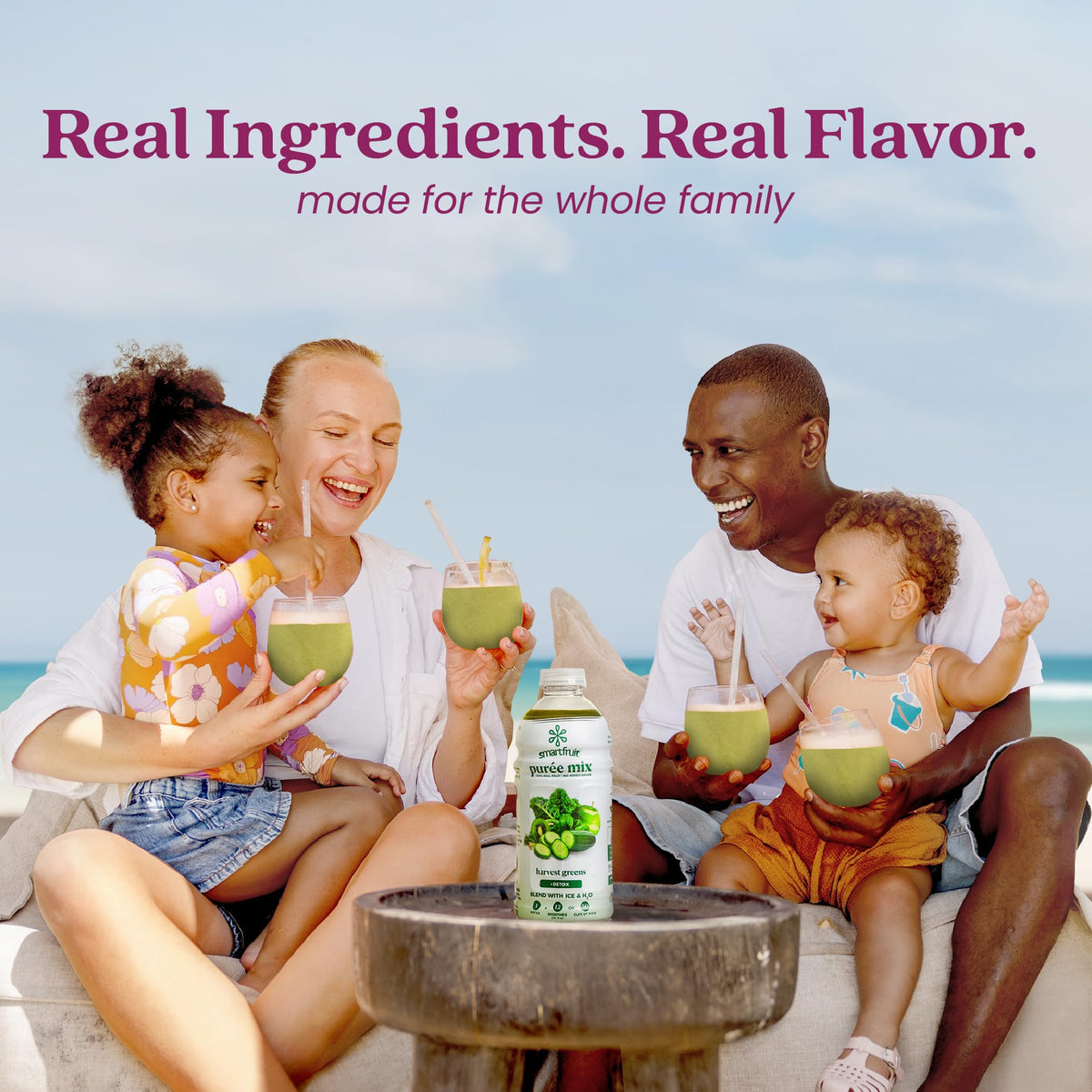 Smartfruit Harvest Greens + Detox – 100% Real Fruit Purée, 48oz
