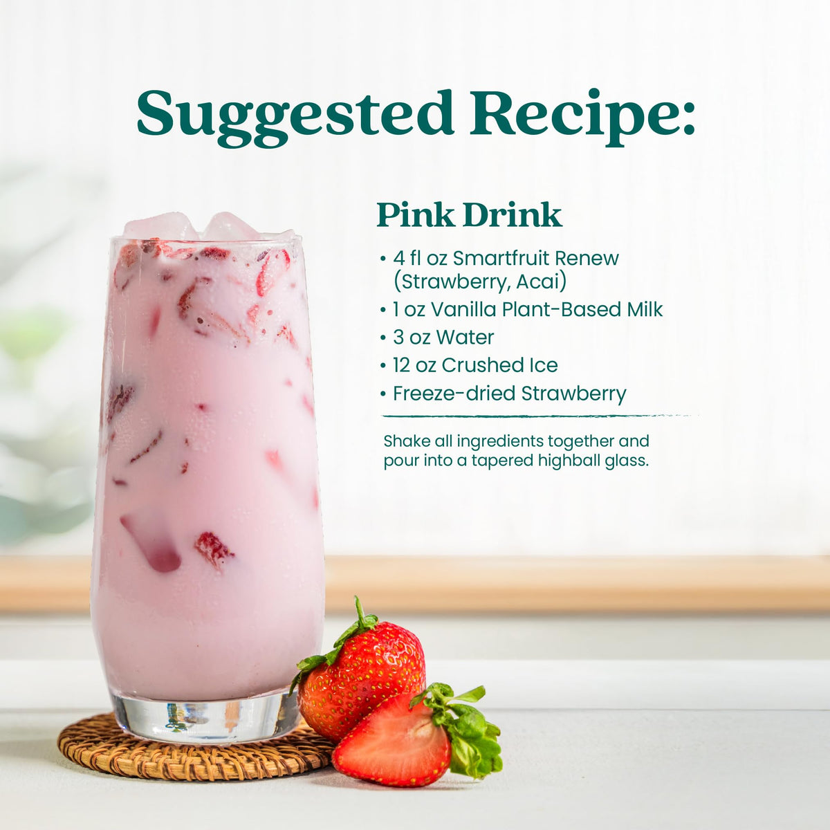Smartfruit Renew Refresher – Strawberry & Acai | Real Fruit Juice, No Added Sugar