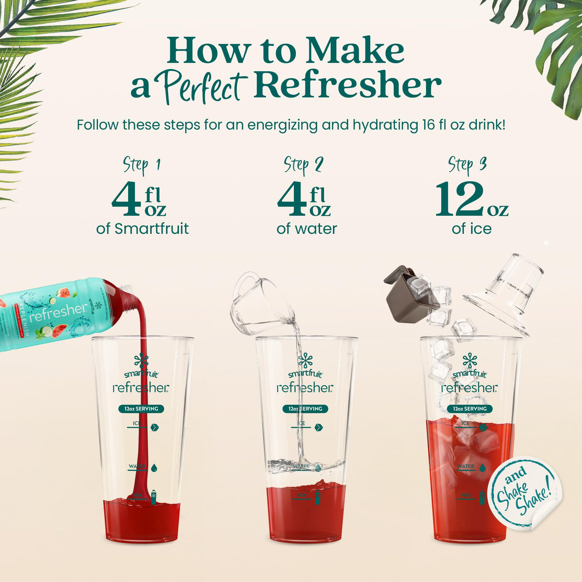 Smartfruit Replenish Refresher – Watermelon, Cucumber, Mint, 48oz Drink Mix