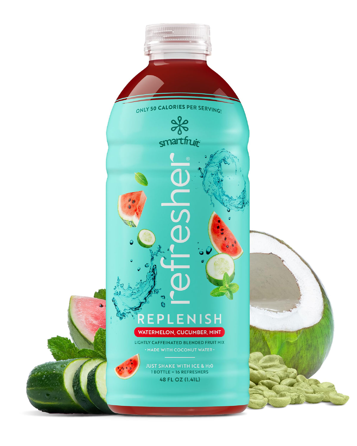 Smartfruit Replenish Refresher – Watermelon, Cucumber, Mint, 48oz Drink Mix