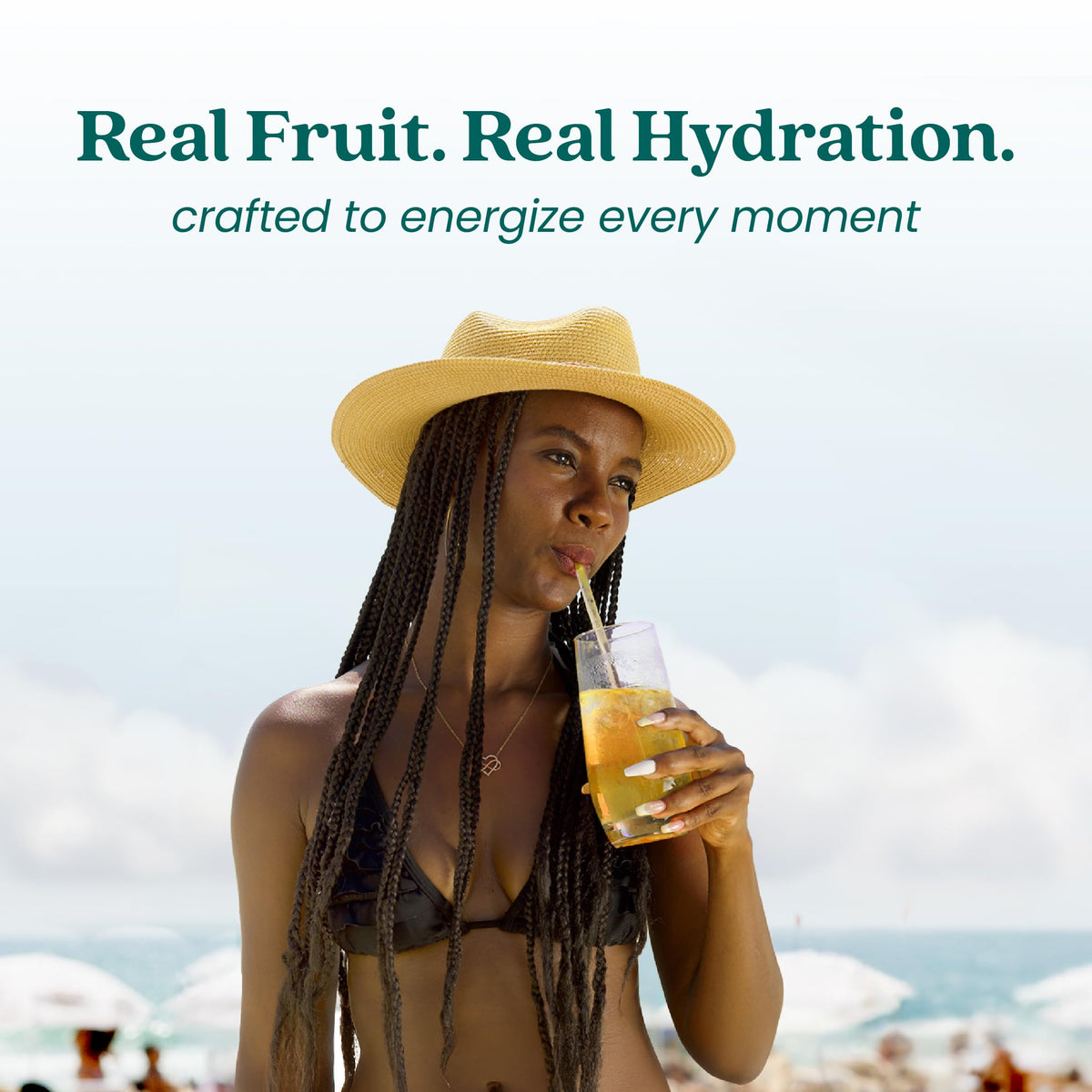 Smartfruit Revive Refresher – Real Fruit Juice Drink Mix with Coconut Water & Green Coffee Bean Extract – 48oz