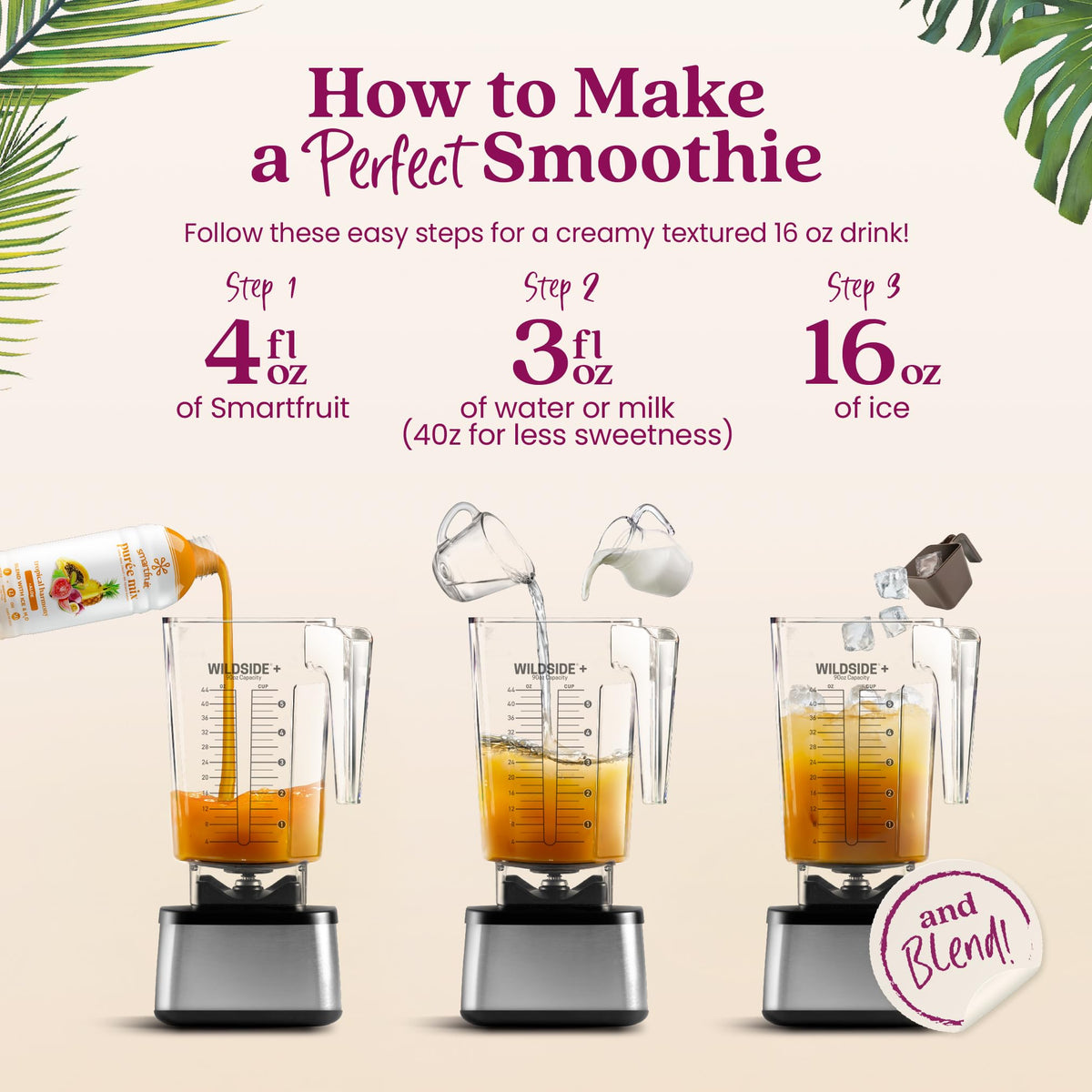 Smartfruit Tropical Harmony + Aloe – 100% Real Fruit Purée (48oz) – High in Vitamins A & C