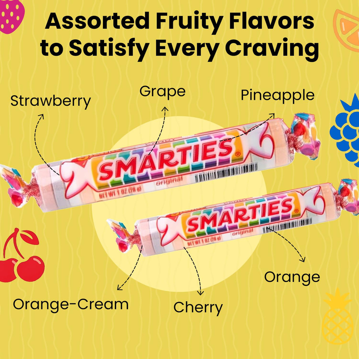 Smarties Candy Variety Pack — Giant Rolls 34 oz + Double Lollies Mega (Gluten Free & Vegan)