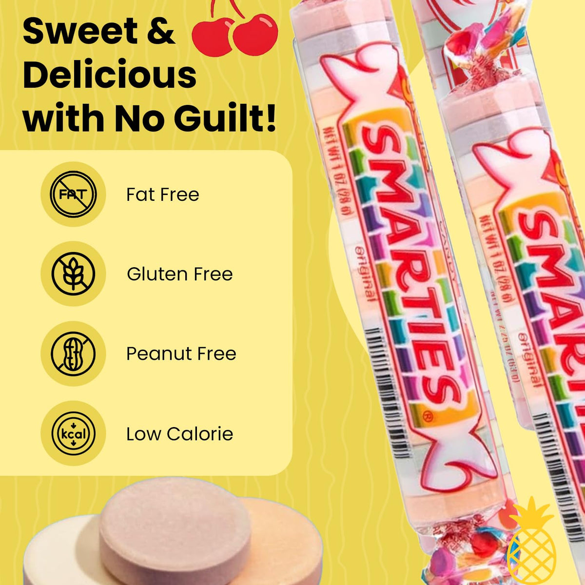 Smarties Candy Variety Pack — Giant Rolls 34 oz + Double Lollies Mega (Gluten Free & Vegan)