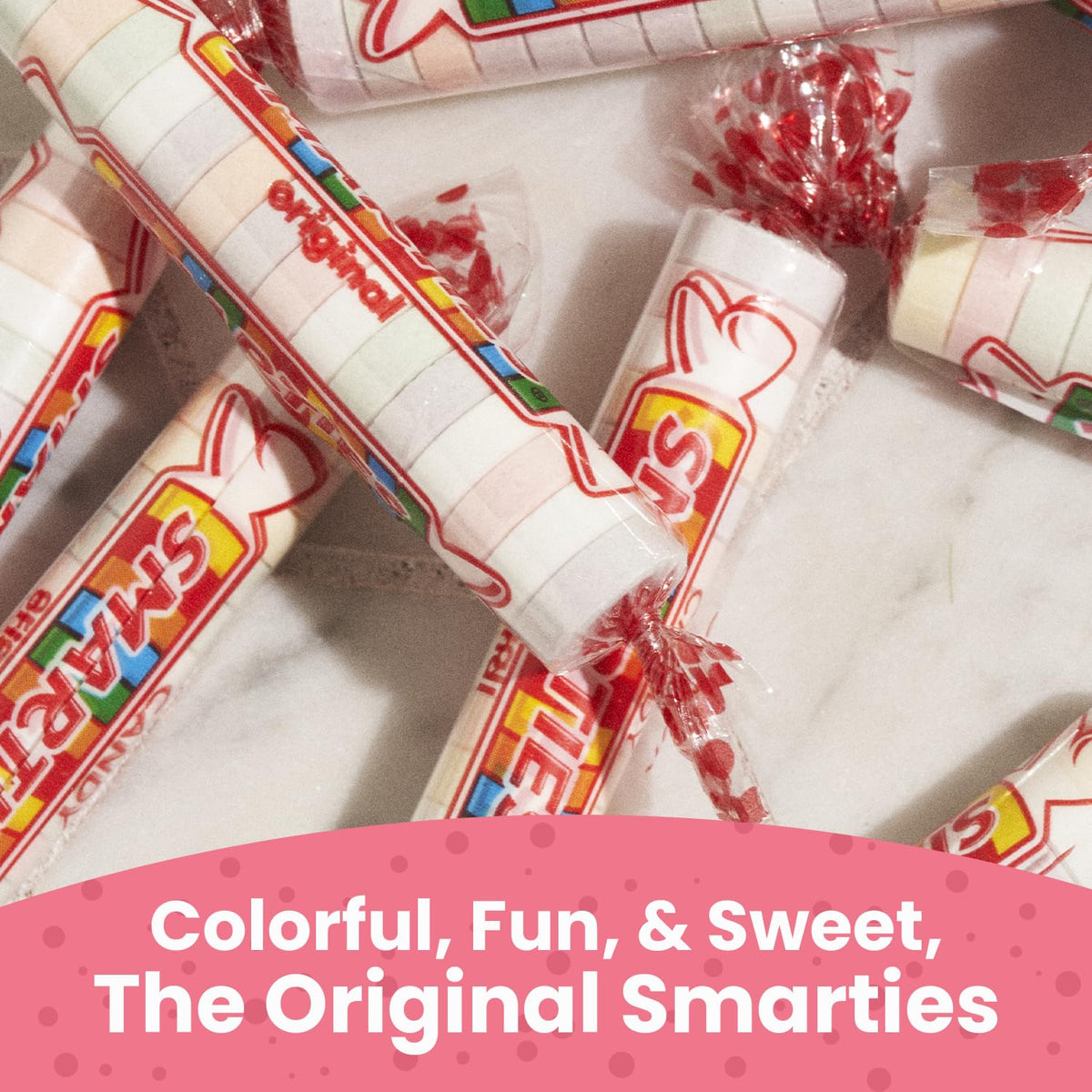 Smarties Candy Bulk Rolls Original - Gluten Free, Vegan, Peanut Free, Dairy Free - Family-Owned Since 1949 - 3 lb Bag