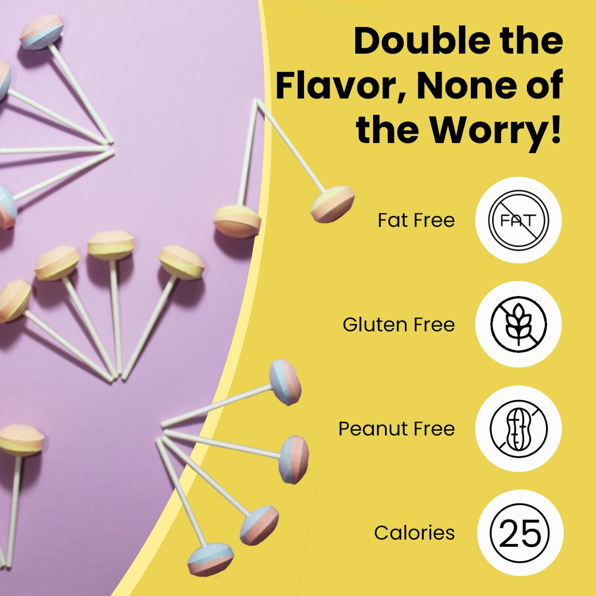 Smarties Lollies – Gluten Free, Peanut Free, Low Calorie Fruity Lollipops (120 ct x 2)