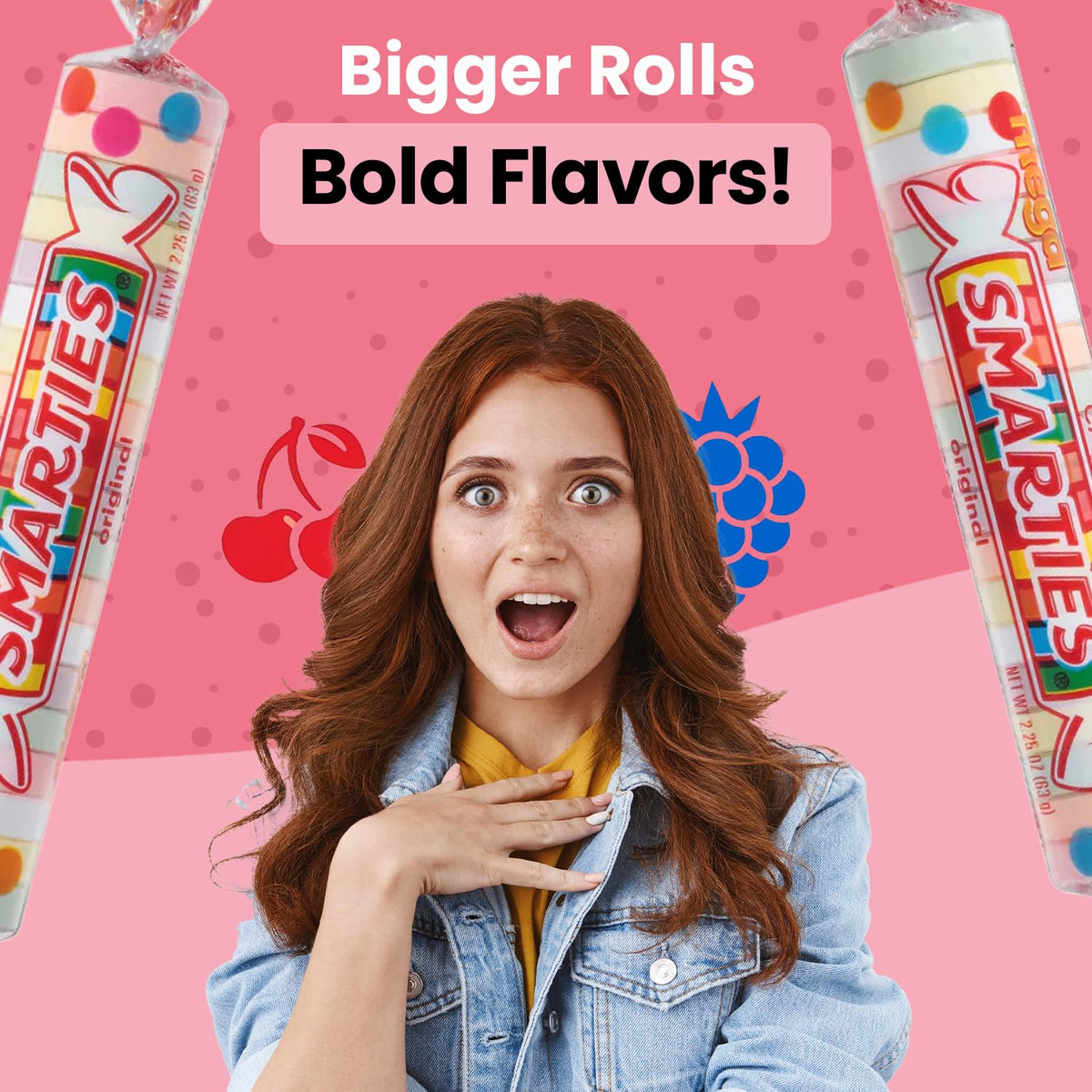 Smarties Candy Mega Rolls – Gluten-Free, Vegan, Peanut-Free | 54oz Bulk Box