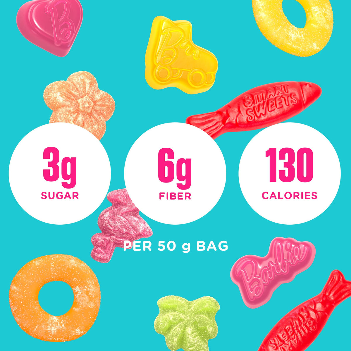 SmartSweets Variety Pack Candy – Low Sugar 8 x 1.8oz, Allergen-Friendly