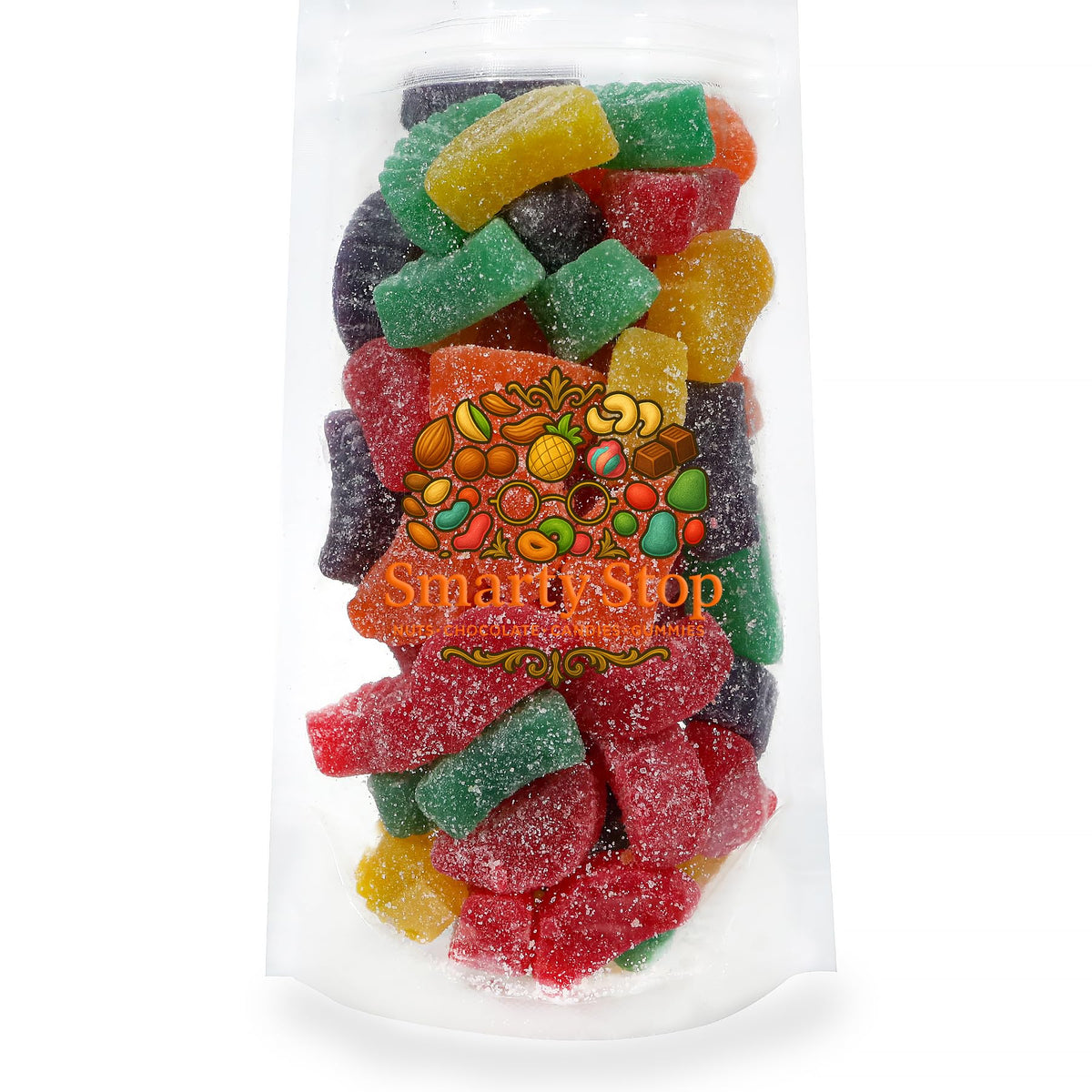 Smarty Stop Assorted Slice Wedges Candy (5 LB) – Soft Fruit Gummies, Bulk Snack