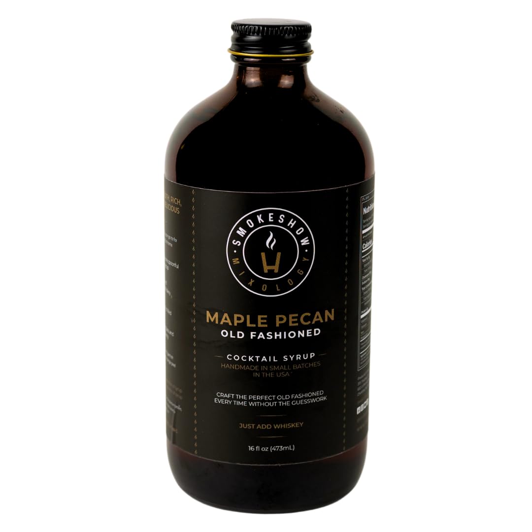 Smokeshow Cocktail Syrup – Old Fashioned Maple Pecan, 64 Servings (16 oz)