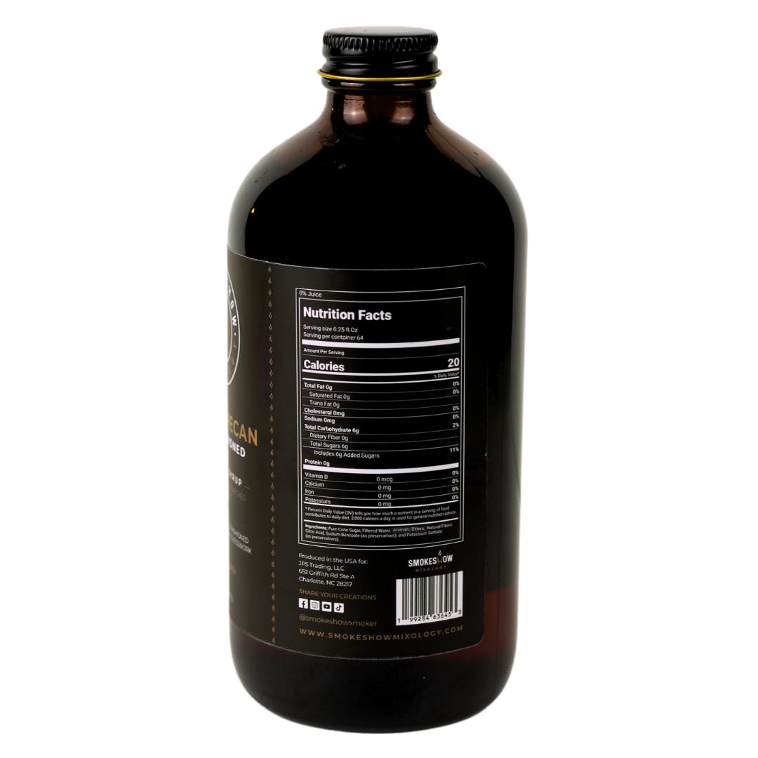 Smokeshow Cocktail Syrup – Old Fashioned Maple Pecan, 64 Servings (16 oz)