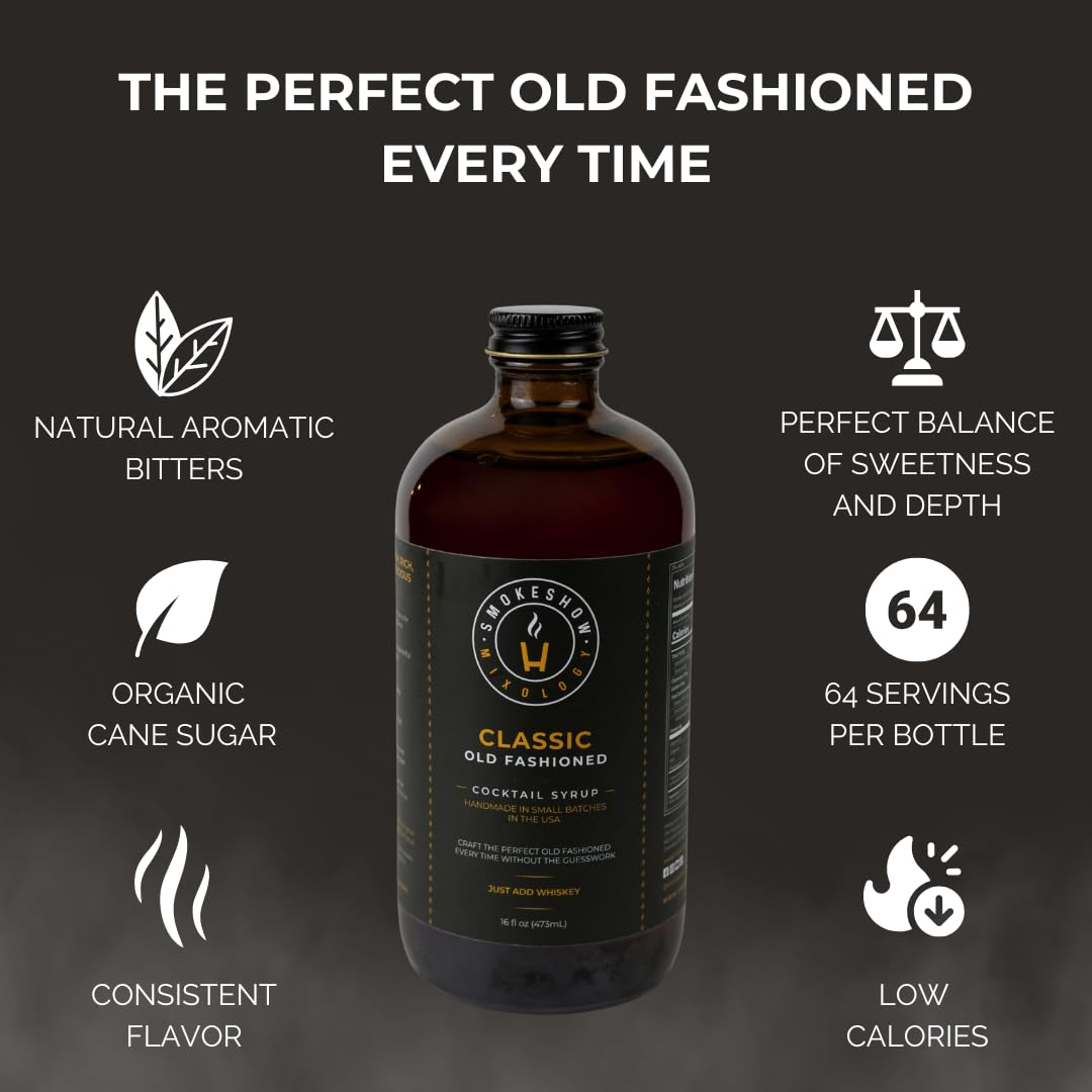 Smokeshow Cocktail Syrup Orange Old Fashioned | 64 Servings (16 oz)