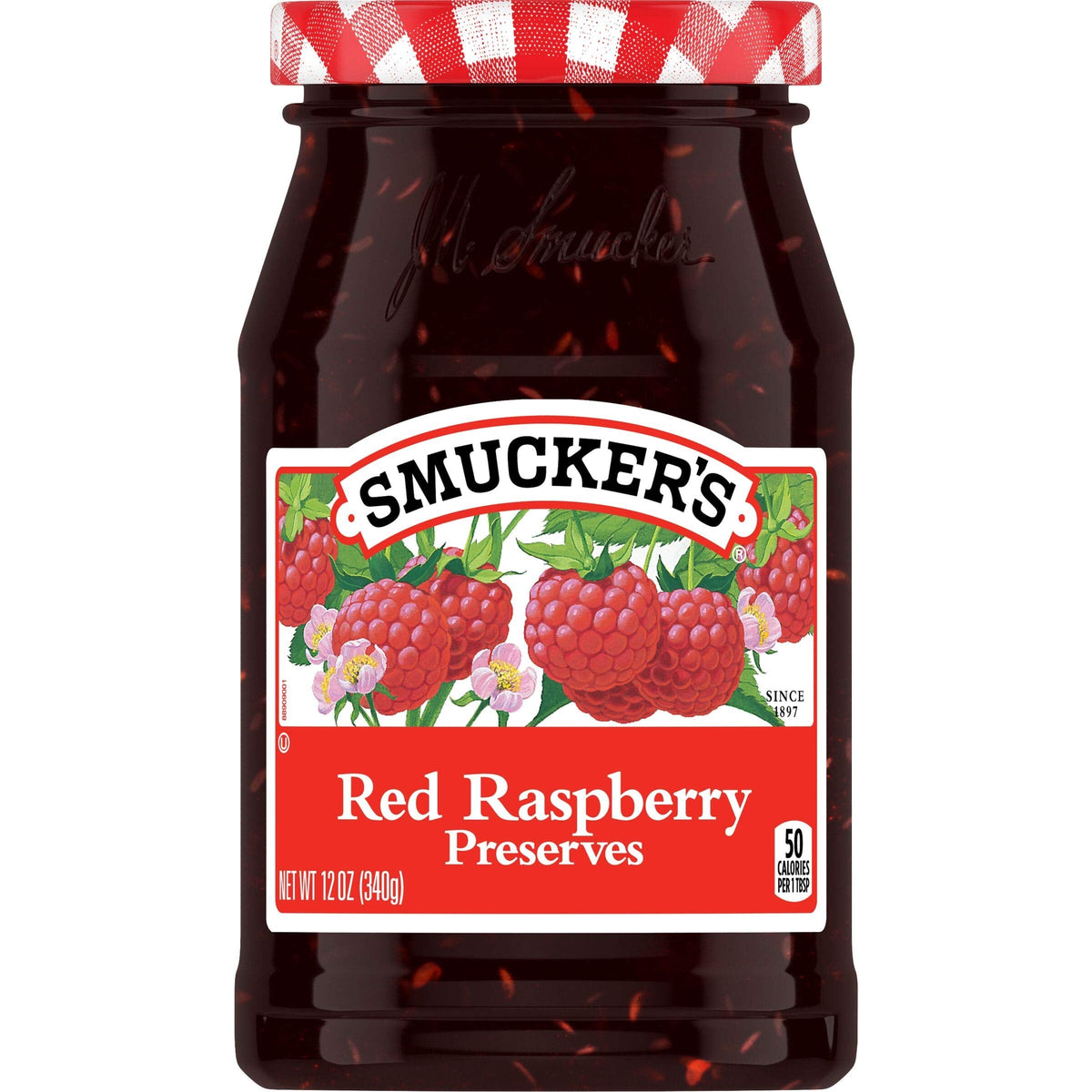 Smucker's Red Raspberry Preserves – 6 Pack, 12 oz Jars | Rich Berry Spread