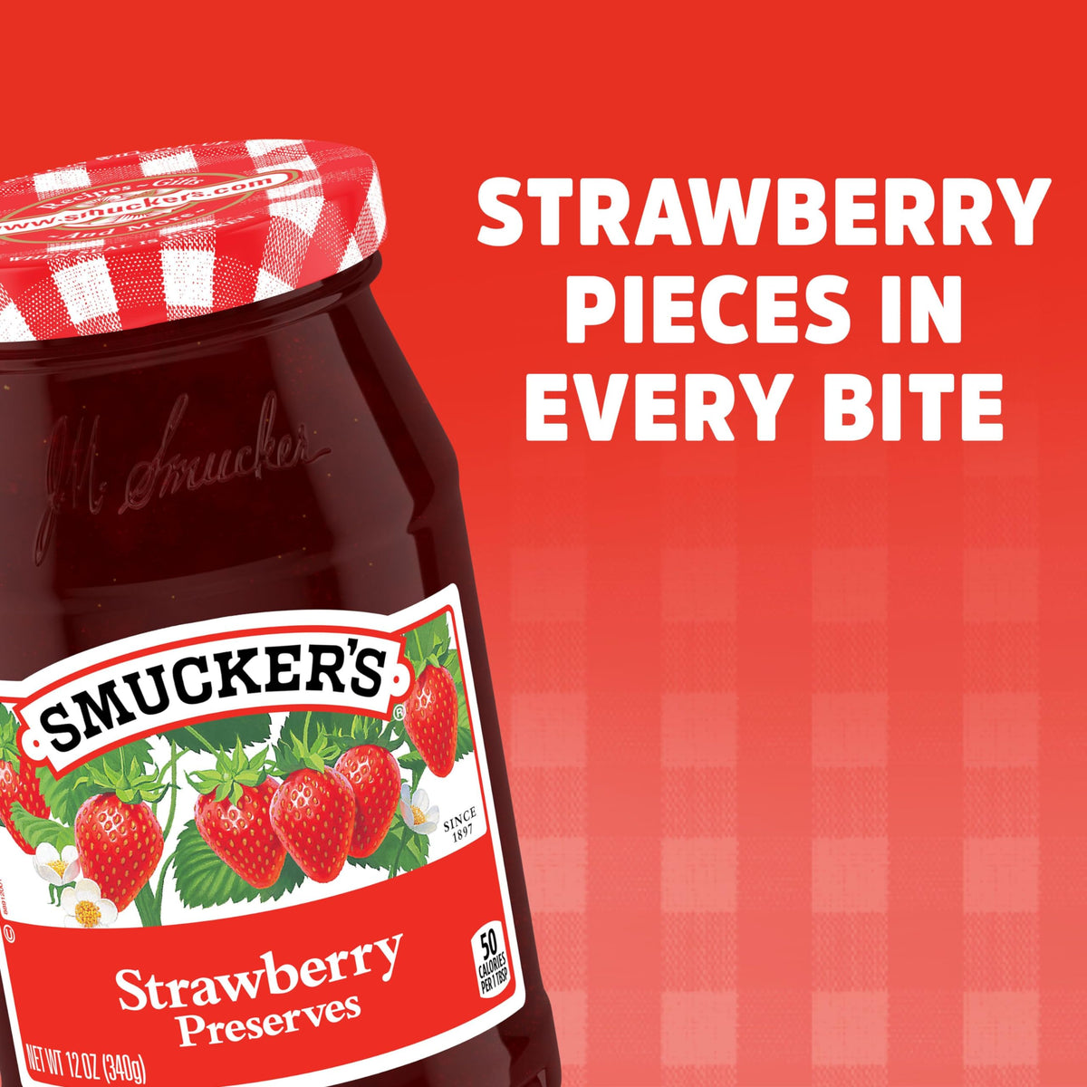 Smucker's Strawberry Preserves – 12 oz Six-Pack | Classic Fruit Spread