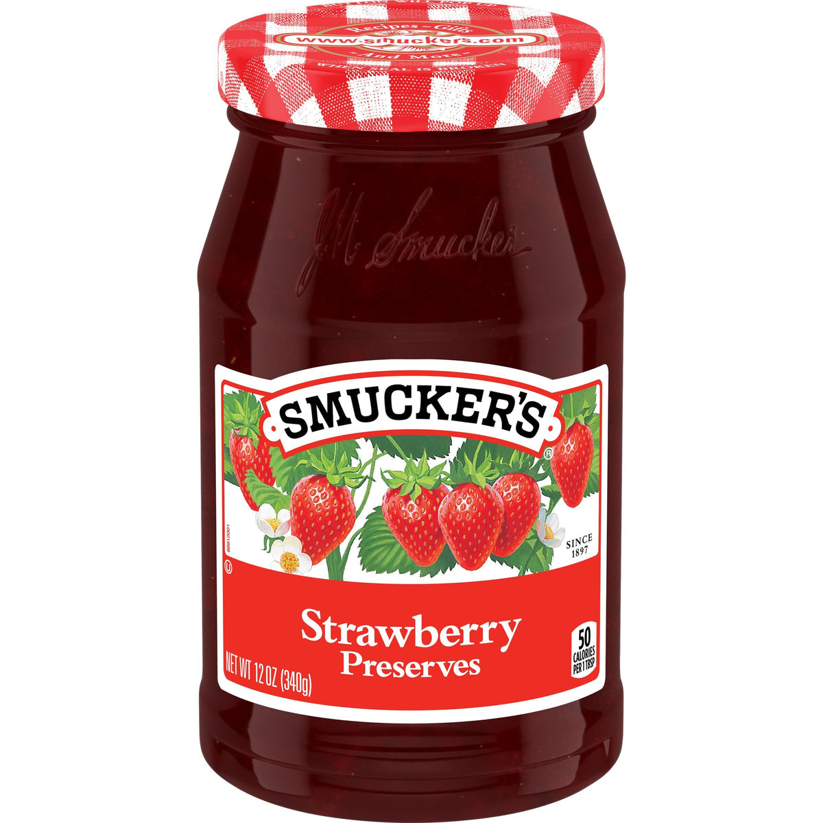 Smucker's Strawberry Preserves – 12 oz Six-Pack | Classic Fruit Spread