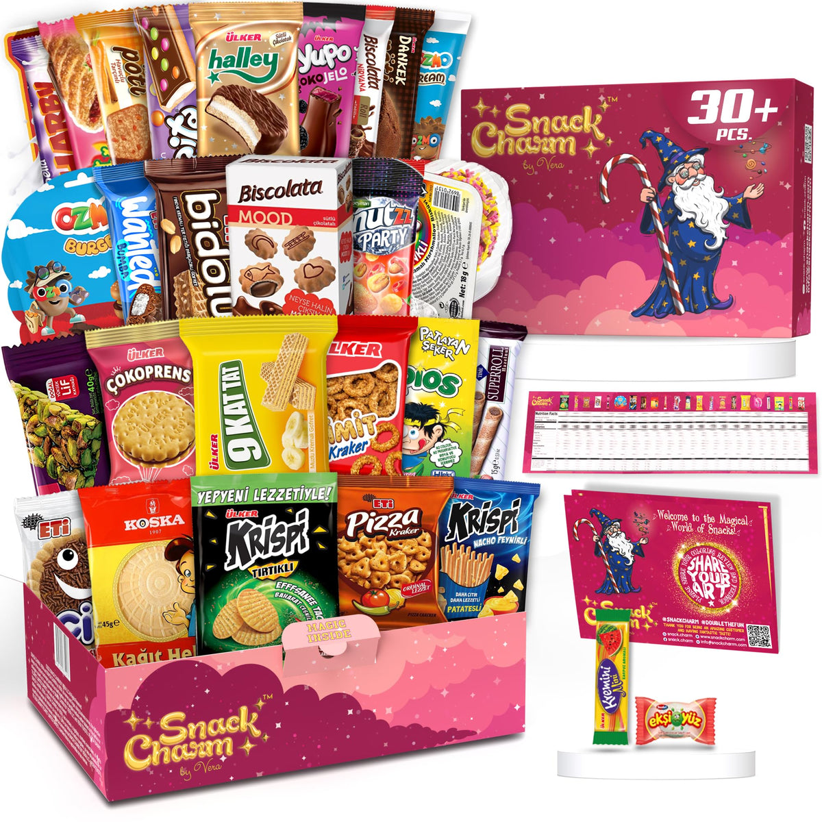 Snack Charm by Vera: Exotic Mega International Snack Box – World Candy Gift Pack