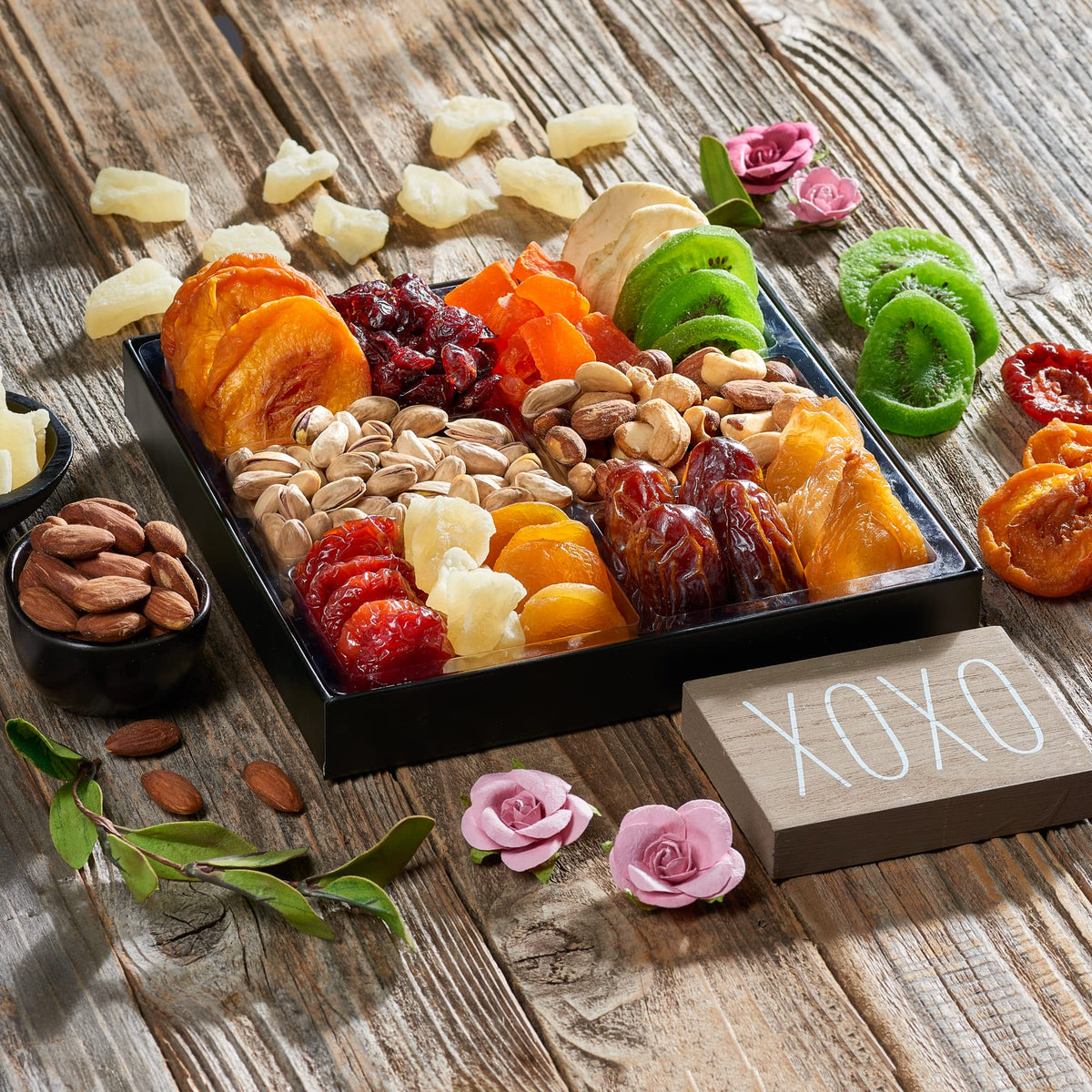 Snackberry Dried Fruit & Nuts Gift Basket – Gourmet Kosher Snack Box (12‑Piece Assortment)