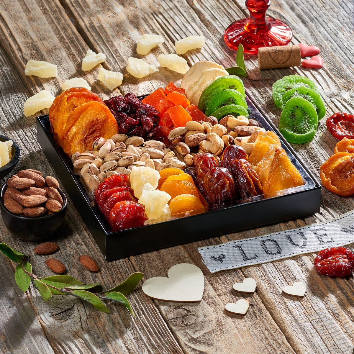 Snackberry Dried Fruit & Nuts Gift Basket – Gourmet Kosher Snack Box (12‑Piece Assortment)
