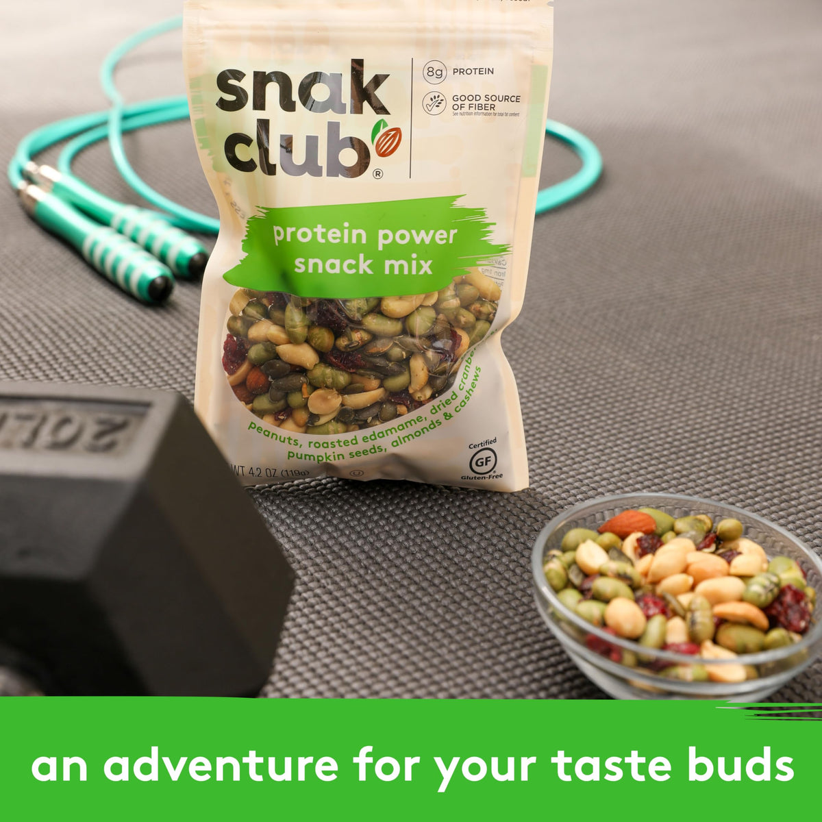 Snak Club Protein Power Snack Mix – 6 Pack, 4.2 oz Pouches | Gluten-Free & Kosher