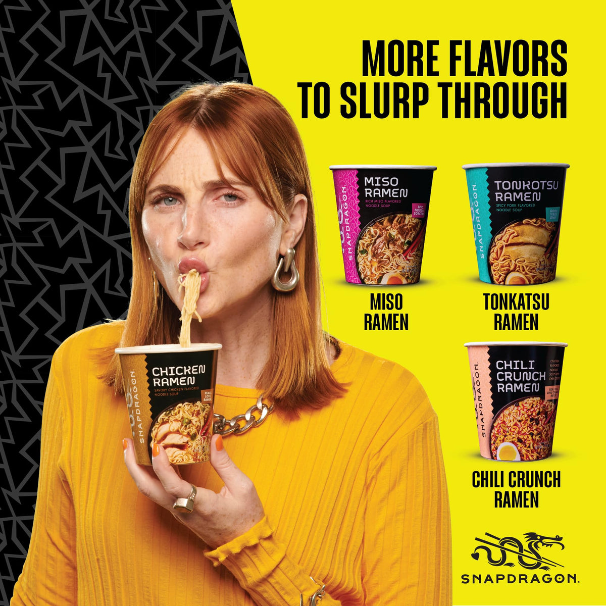 Snapdragon Chicken Ramen Cup Noodles – 6 Pack, Easy Microwave or Hot Water Prep