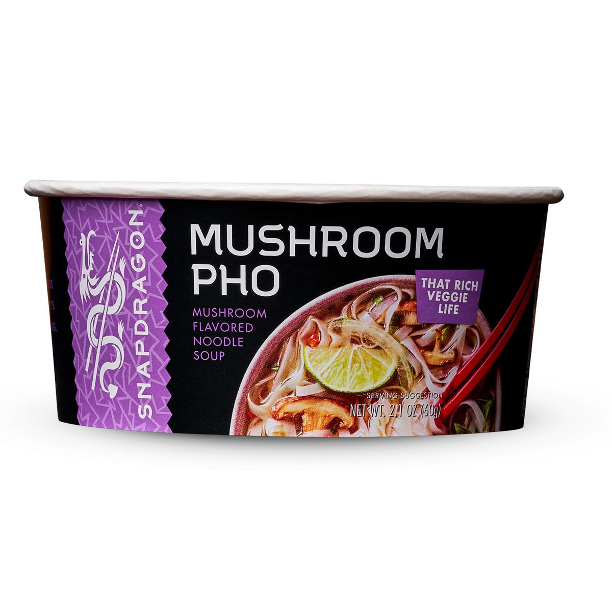 Snapdragon Mushroom Pho Noodle Bowls – Gluten Free, No MSG, 6 Pack