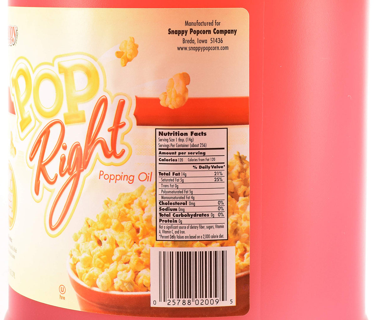 SNAPPY Pop Rite Butter Flavored Popcorn Oil – 1 Gallon for Popcorn Machines