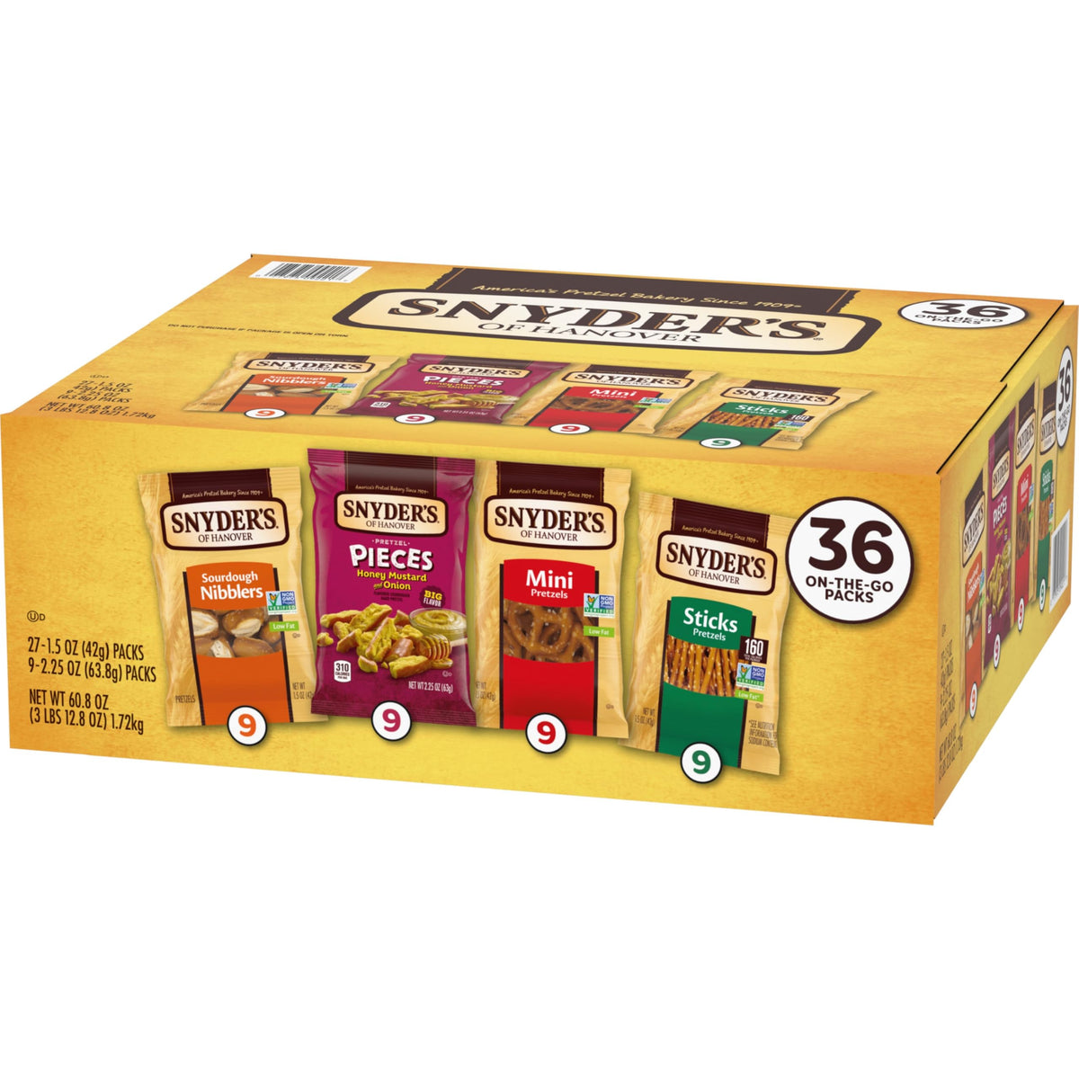 Snyder's of Hanover Variety Pack Pretzels — 36 Count (Pack of 36)