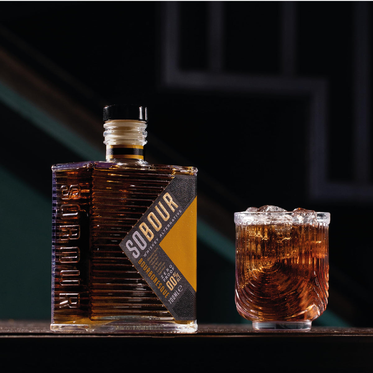 SOBOUR Bourbonesque Non-Alcoholic Whiskey 0.0% ABV | Halal & Gluten Free | Think Distributors
