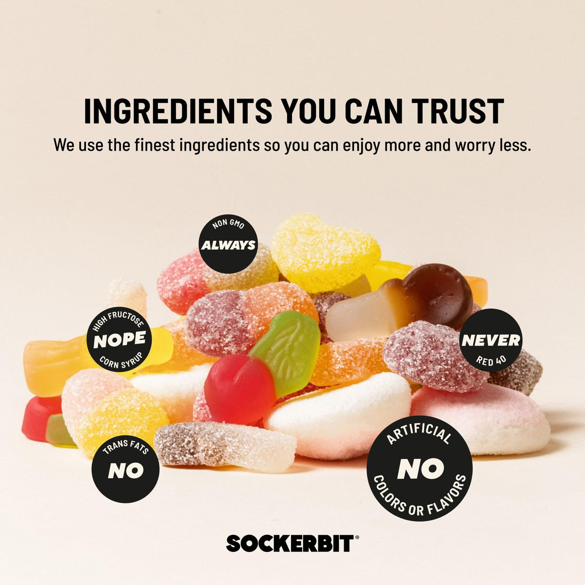 Sockerbit Swedish Sour Gummy Mix – 5 Bags, Vegan, Gluten Free