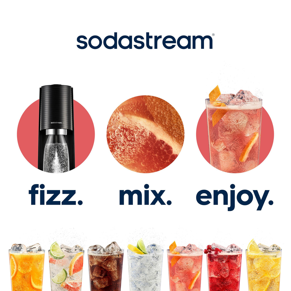 Sodastream Bubly Drops Variety Pack – 6 x 8 fl oz, Natural Fruit Flavors