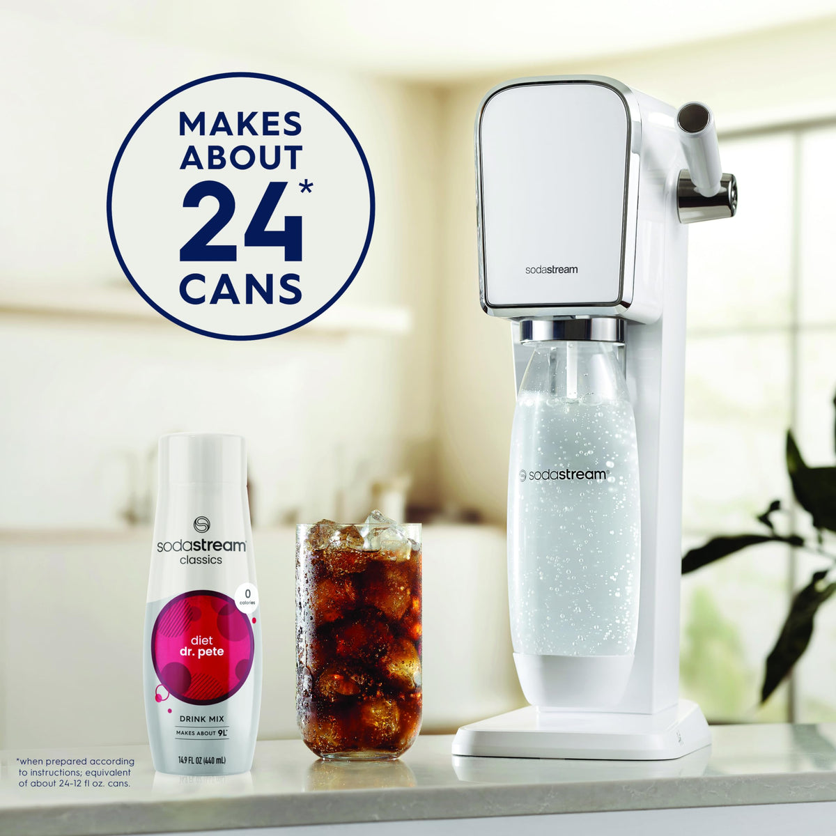 SodaStream Diet Dr Pete Beverage Mix — 4 x 14.9 fl oz — Zero-Calorie, Sugar-Free