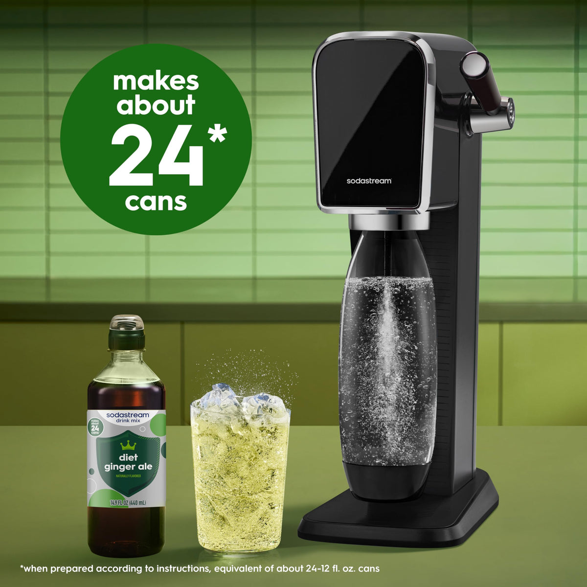 SodaStream Classics Diet Ginger Ale New Pour Bottle - Pack of 4, 14.9 fl oz