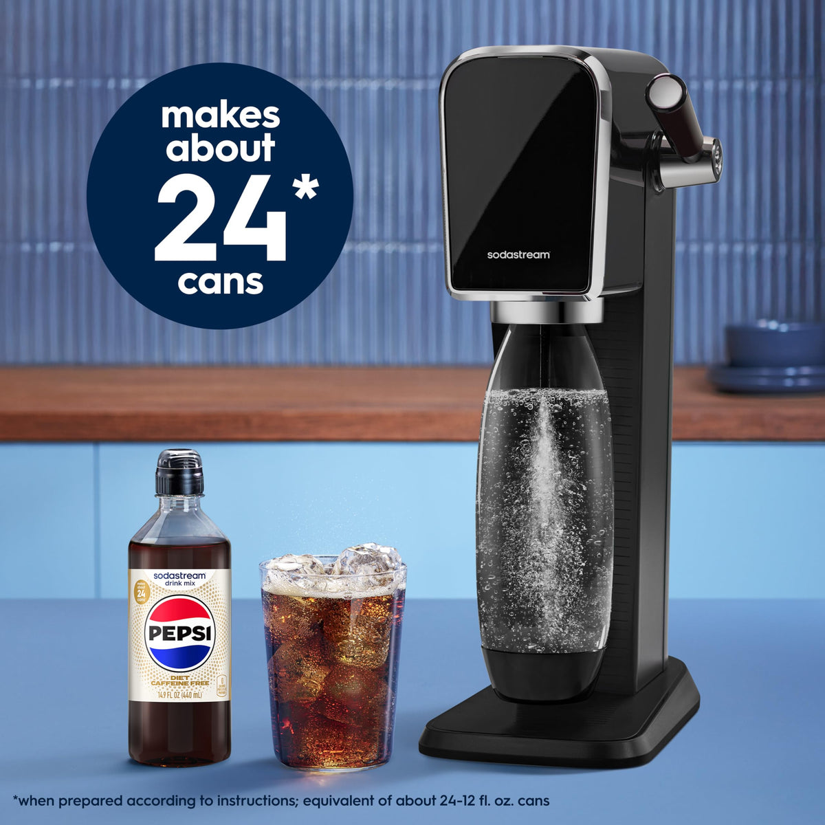 SodaStream Caffeine Free Diet Pepsi New Pour Bottle Beverage Mix – 4 x 440 ml