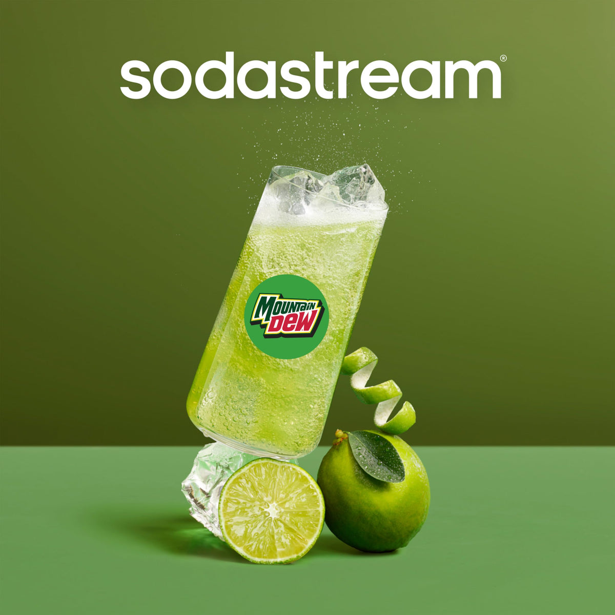 SodaStream Mountain Dew Zero New Pour Bottles – Soda Drink Mix, 14.9 fl oz, Pack of 4
