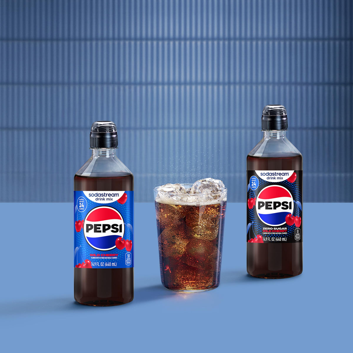 SodaStream Pepsi Wild Cherry Drink Mix – New Pour Bottle 4-Pack (440ml)