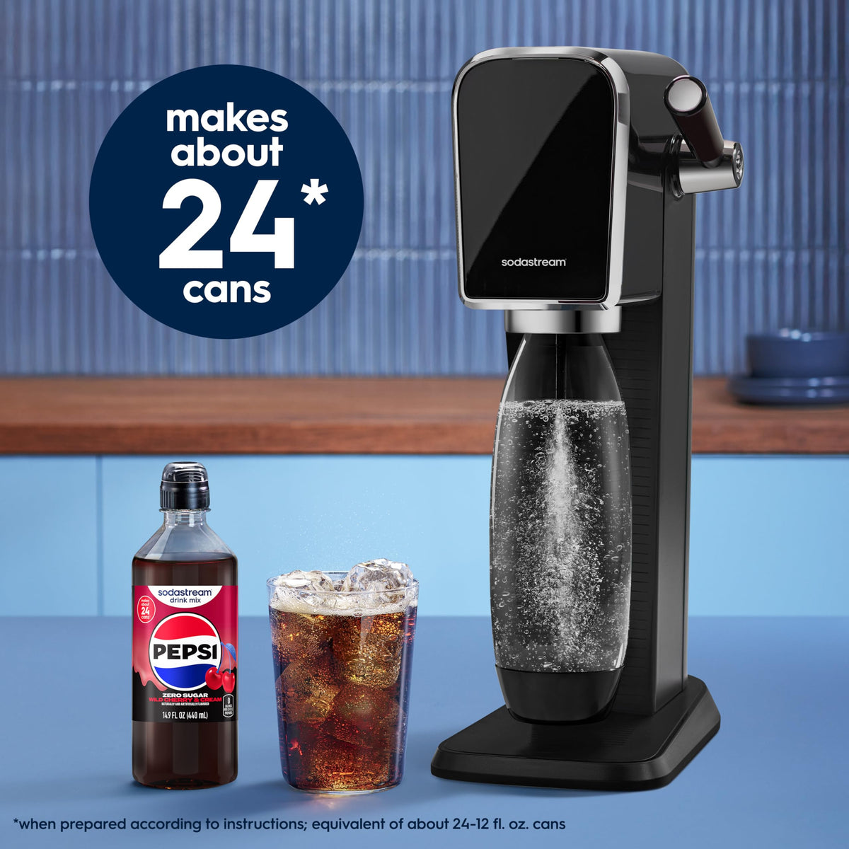 SodaStream Zero Wild Cherry Pepsi & Cream 440ml Pour Bottle – Pack of 4