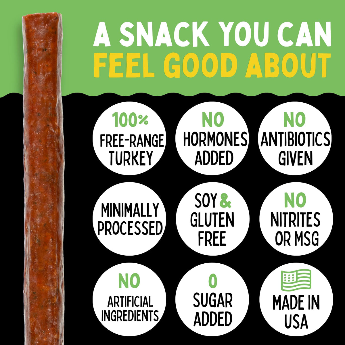 Sogo Snacks Turkey Variety Pack – No Sugar, Gluten Free, Free-Range Jerky (1 oz, 12 Ct)