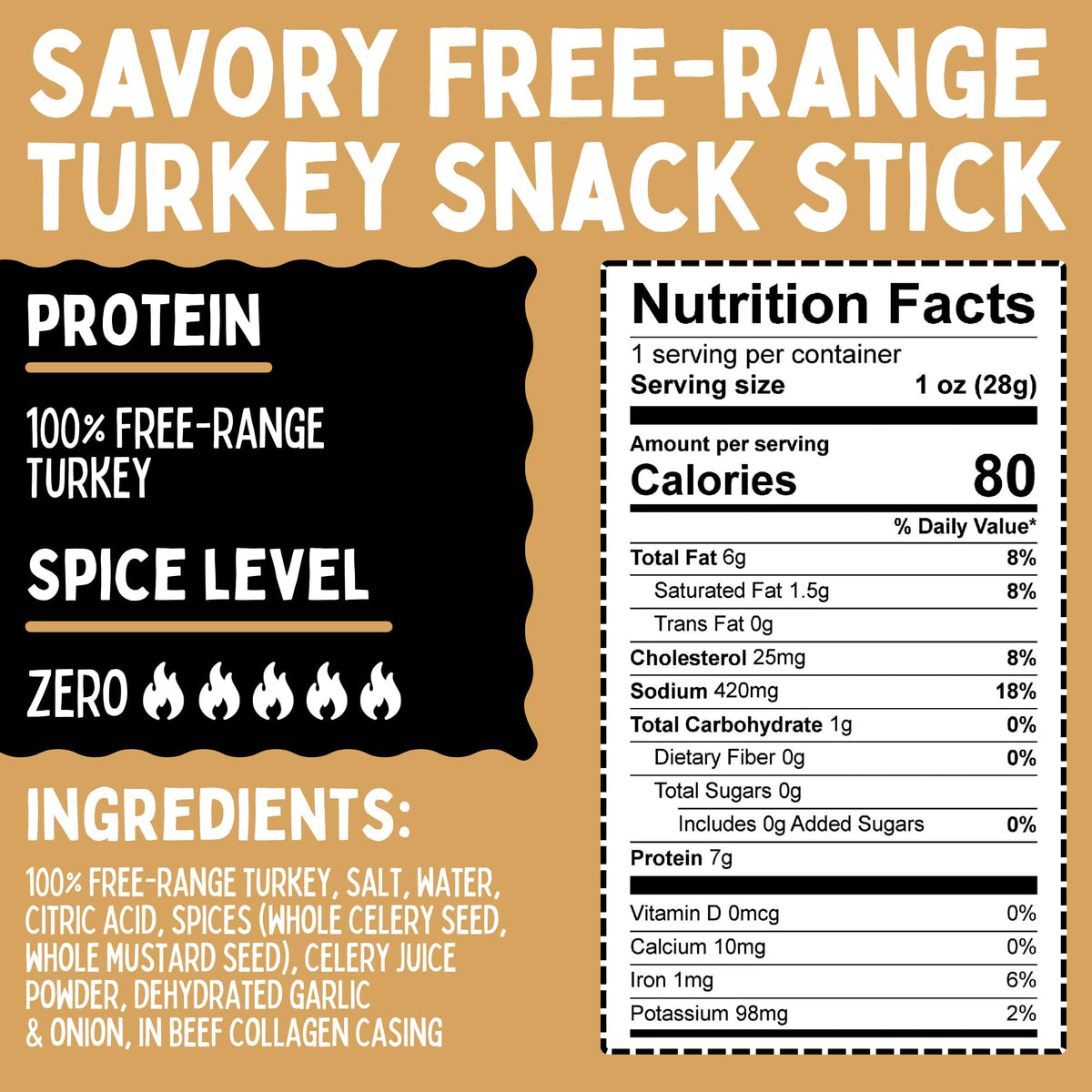 Sogo Snacks Turkey Variety Pack – No Sugar, Gluten Free, Free-Range Jerky (1 oz, 12 Ct)