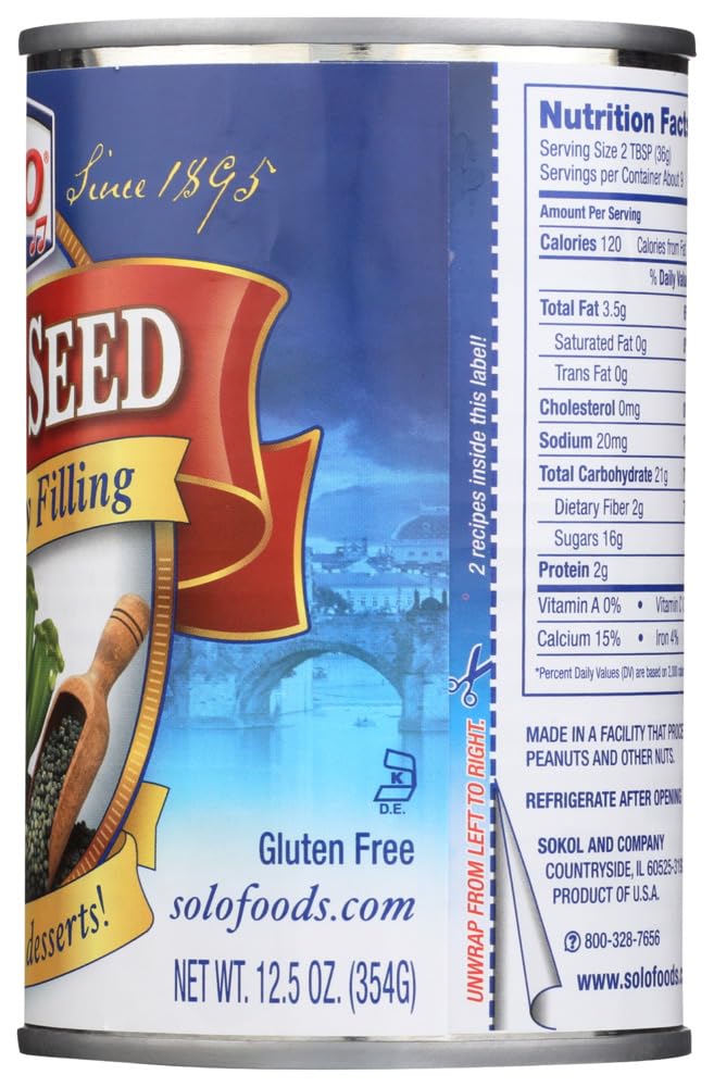 SOLO Poppy Seed Cake & Pastry Filling – 12.5 oz
