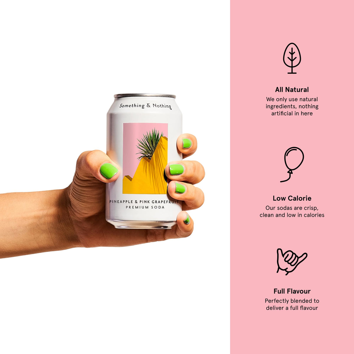 Something & Nothing Variety Pack Flavoured Sparkling Water – 12 Cans, Vegan & Low Calorie