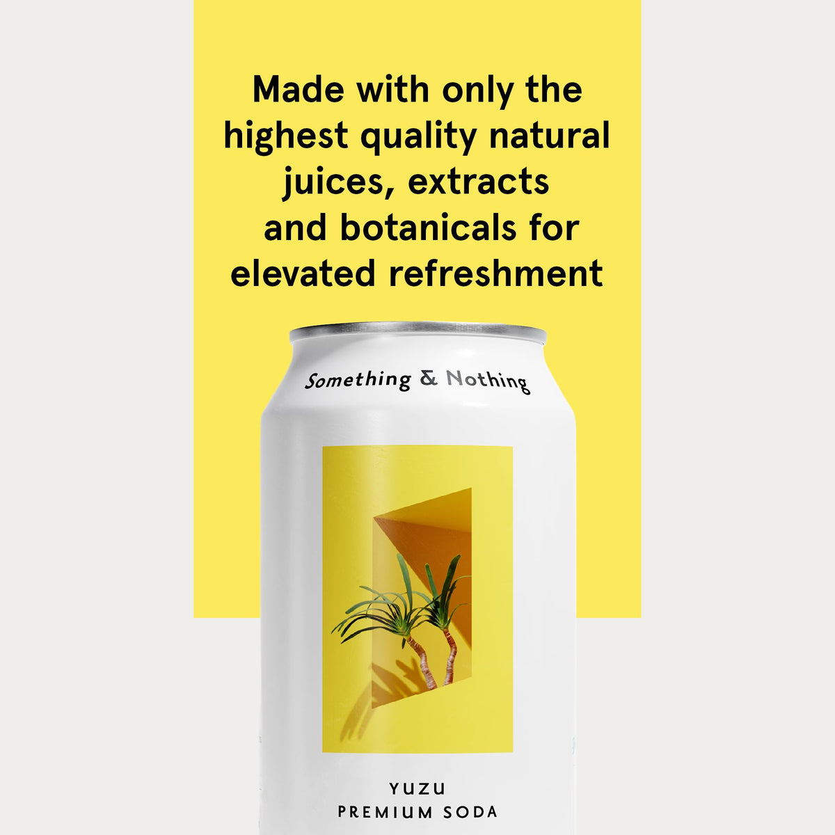 Something & Nothing Yuzu Sparkling Water – Lightly Carbonated, Full Flavor with Grape & Lemon Juices | Vegan & Low Calorie Soda | 12 x 12oz Cans