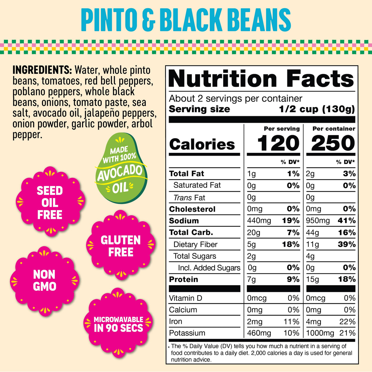 SOMOS Pinto & Black Beans – Gluten Free, Non-GMO, Vegan Ready-to-Eat 10oz Pouch (Pack of 6)