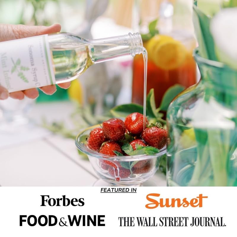 Sonoma Syrup Co. Mint Infused Simple Syrup 25.4 fl oz | Coffee, Cocktails & Cooking | Hand Crafted in the USA