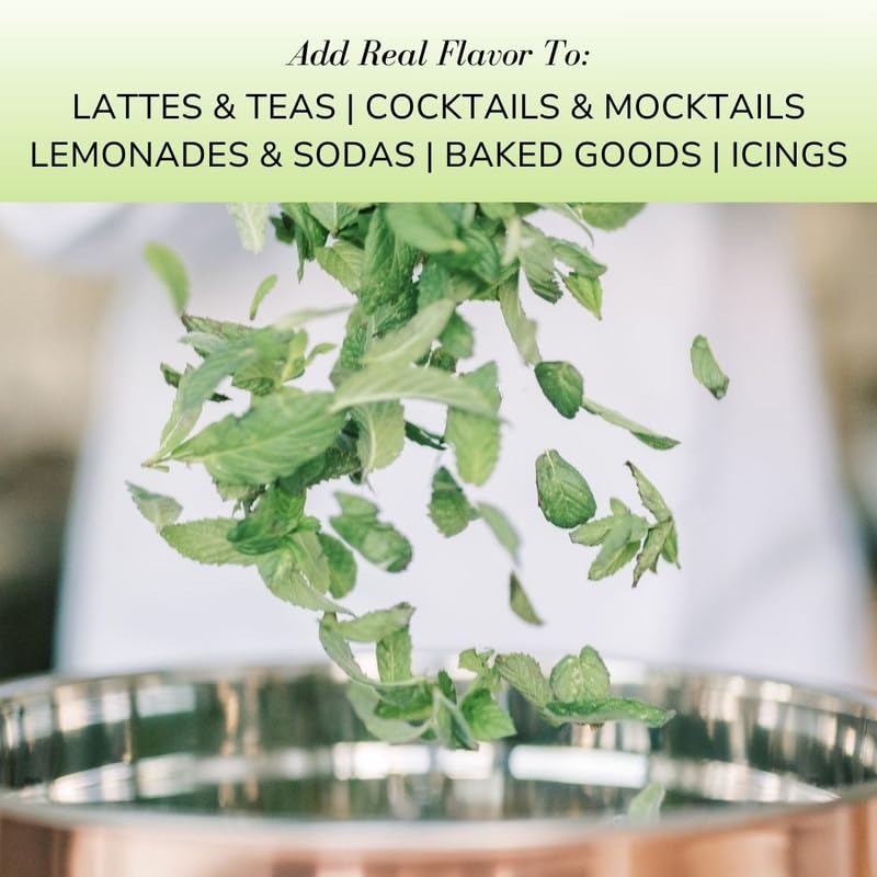 Sonoma Syrup Co. Mint Infused Simple Syrup 25.4 fl oz | Coffee, Cocktails & Cooking | Hand Crafted in the USA